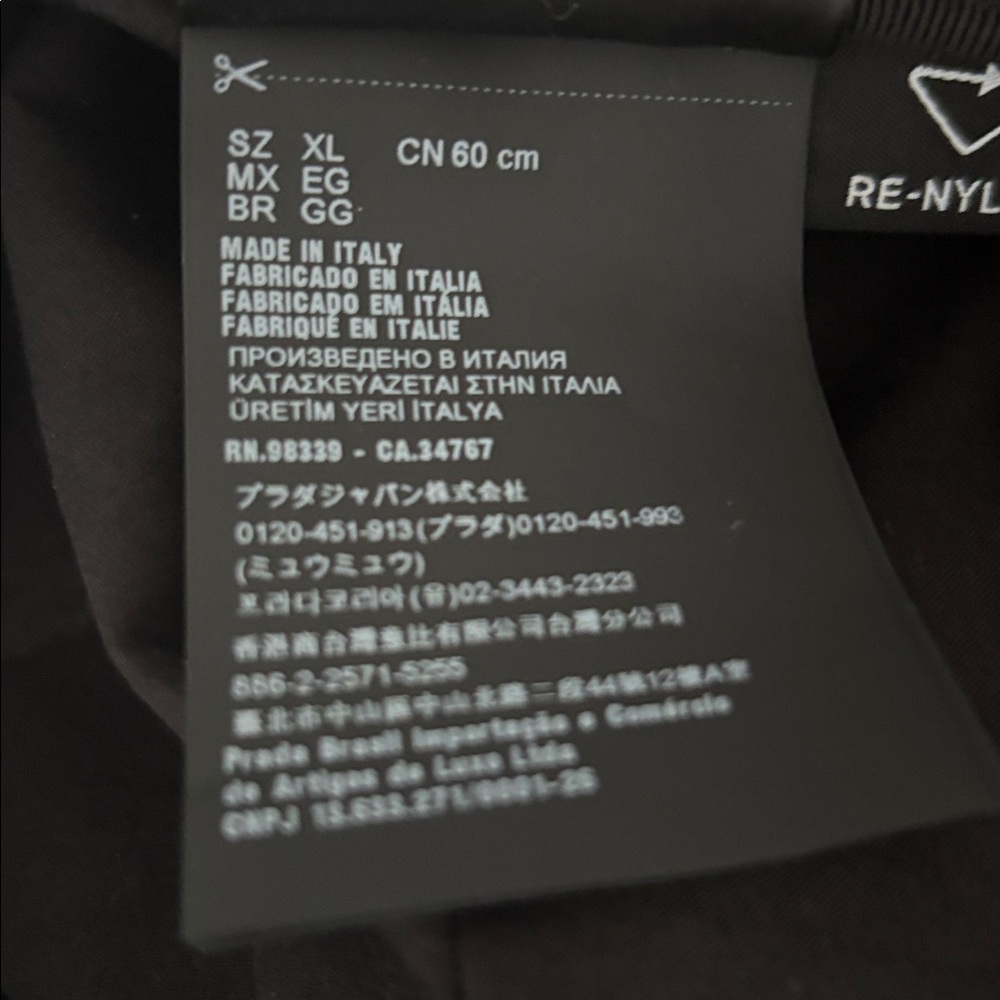Prada Black Re-Nylon Newsboy Cap - Mine & Yours, size XL. UNISEX. One flaw. - Picture 17 of 17